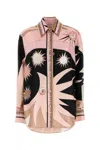 Pucci Printed Twill Oversize Shirt In Pink