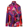 Pucci Silk Shirt With Abstract Print In Multi