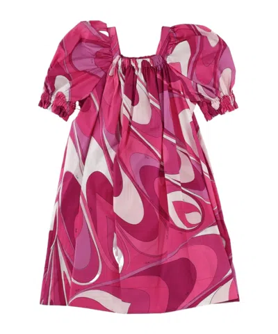 Pucci Short Sleeve Dress In Multi
