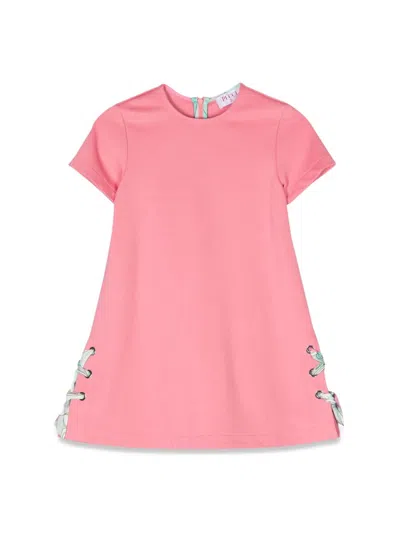 Pucci Kids' Short-sleeved Dress In Pink