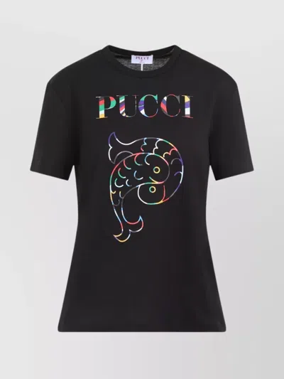 PUCCI SHORT SLEEVES T-SHIRT GRAPHIC PRINT