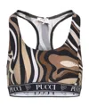 Pucci Marble Print Sports Top In Brown