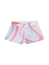 PUCCI SHORTS WITH LIGHT BLUE/MULTICOLOUR IRIDE PRINT