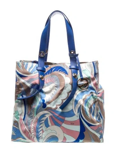 Pre-owned Pucci Shoulder Bag In Blue