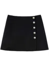 Pucci Side-button Fastening Wool Miniskirt In Black