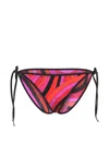 Pucci Low Rise Bikini Bottom Vibrant Pattern In Pink