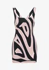 Pucci Viscose Mini Dress Geometric Pattern In Multi
