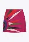 Pucci High Waist Mini Skirt With Graphic Print In Multi