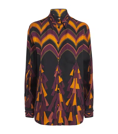 Pucci Silk Baiadera Print Shirt In Multi