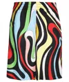 Pucci Swirl-print Elastic-waist Shorts In Multi
