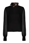 Pucci Long-sleeved Blouse In Black