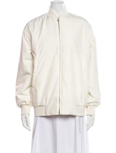 Pre-owned Pucci Silk Bomber Jacket In Neutral