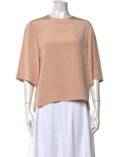 Pre-owned Pucci Silk Crew Neck Top In Pink