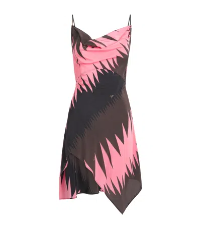 Pucci Silk Drago Foulard Mini Dress In Black