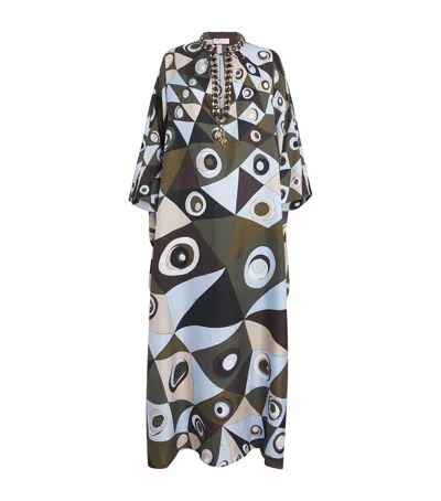 Pucci Silk Embellished Occhi Kaftan