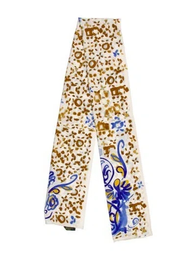 Pre-owned Pucci Silk Floral Print Scarf