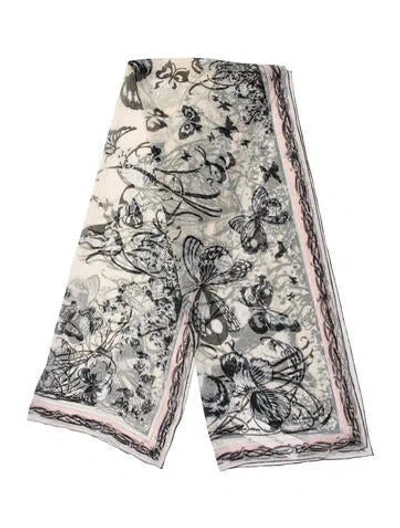 Pre-owned Pucci Silk Floral Print Scarf In Pink