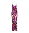 Pucci Printed Crepe De Chine Long Dress