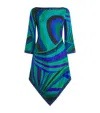 Pucci Silk Iride Print Midi Dress In Multi