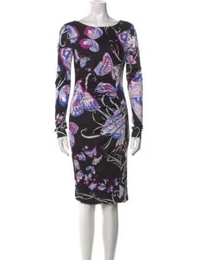 Pre-owned Pucci Silk Knee-length Dress In Black