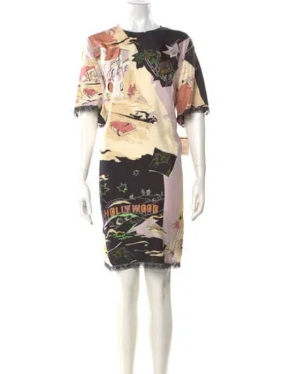 Pre-owned Pucci Silk Knee-length Dress In Black