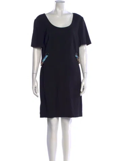 Pre-owned Pucci Silk Knee-length Dress In Black
