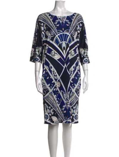 Pre-owned Pucci Silk Knee-length Dress In Black