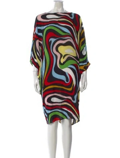 Pre-owned Pucci Silk Knee-length Dress In Black