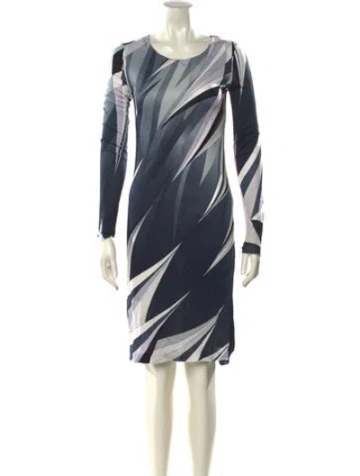 Pre-owned Pucci Silk Knee-length Dress In Blue