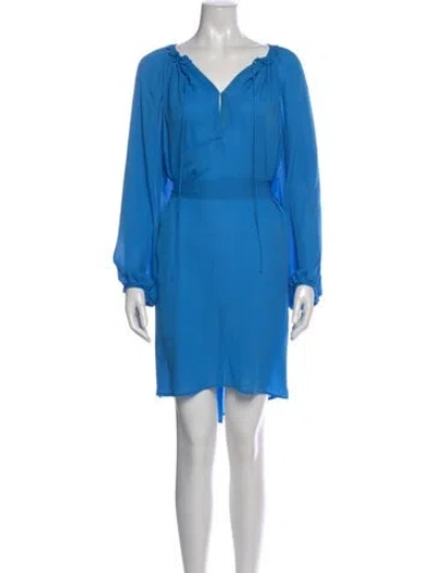 Pre-owned Pucci Silk Knee-length Dress In Blue