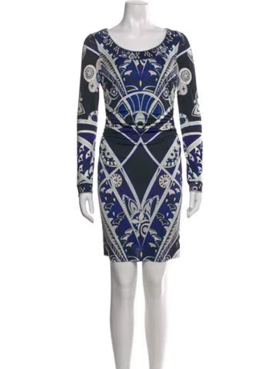 Pre-owned Pucci Silk Knee-length Dress In Blue