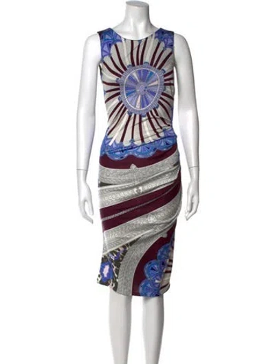 Pre-owned Pucci Silk Knee-length Dress In Blue