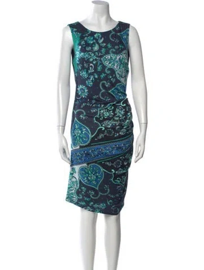 Pre-owned Pucci Silk Knee-length Dress In Blue