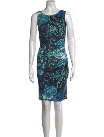 Pre-owned Pucci Silk Knee-length Dress In Blue
