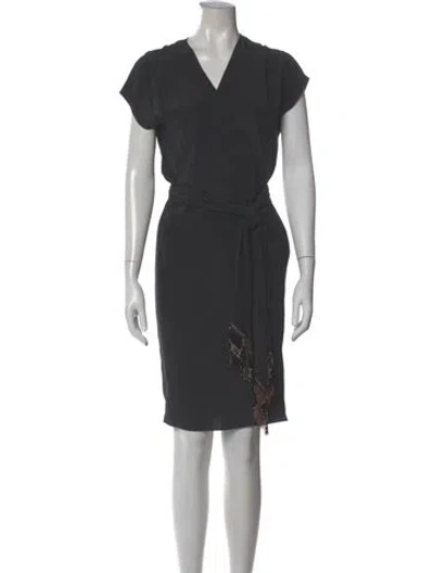 Pre-owned Pucci Silk Knee-length Dress In Gray