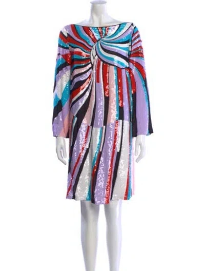 Pre-owned Pucci Silk Knee-length Dress In Multi