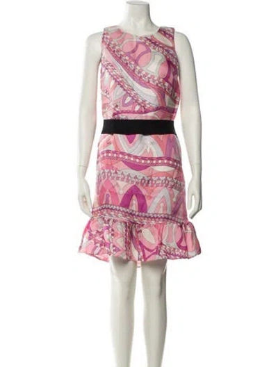 Pre-owned Pucci Silk Knee-length Dress In Multi