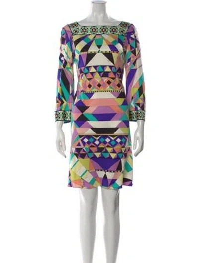 Pre-owned Pucci Silk Knee-length Dress In Multi