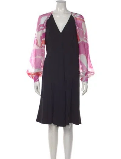 Pre-owned Pucci Silk Knee-length Dress In Multi
