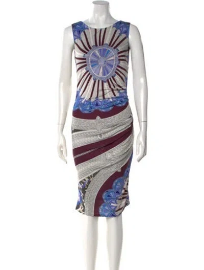 Pre-owned Pucci Silk Knee-length Dress In Multi