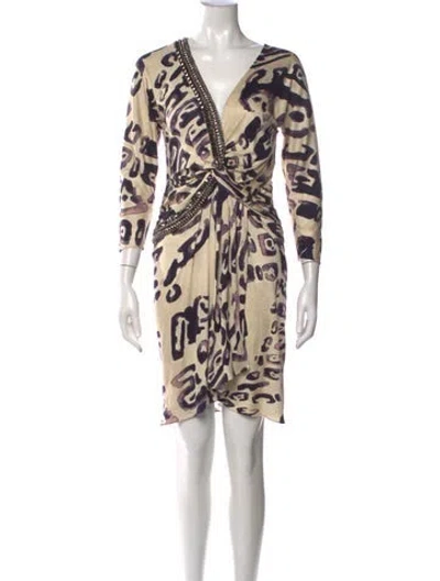 Pre-owned Pucci Silk Knee-length Dress In Neutrals