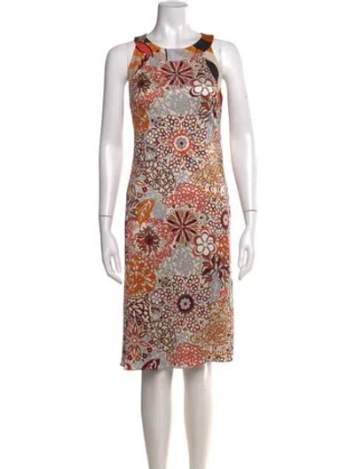 Pre-owned Pucci Silk Knee-length Dress In Orange