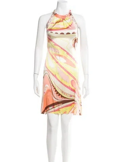 Pre-owned Pucci Silk Knee-length Dress In Pink