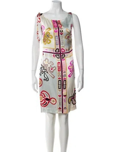 Pre-owned Pucci Silk Knee-length Dress In Pink