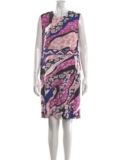 Pre-owned Pucci Silk Knee-length Dress In Pink
