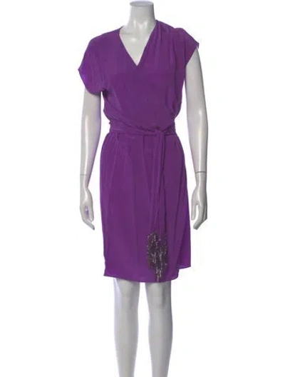 Pre-owned Pucci Silk Knee-length Dress In Purple