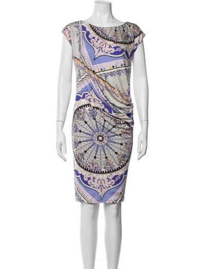 Pre-owned Pucci Silk Knee-length Dress In Purple