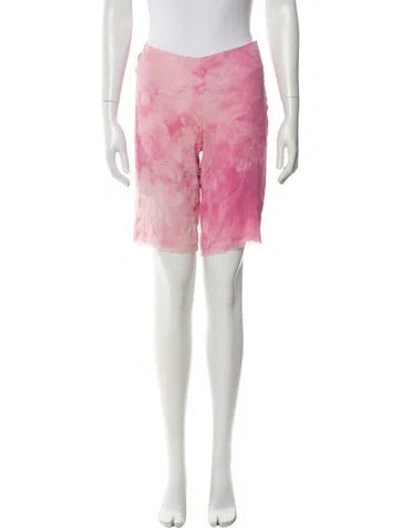 Pre-owned Pucci Silk Knee-length Shorts In Pink