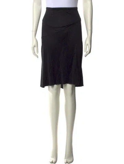Pre-owned Pucci Silk Knee-length Skirt In Black