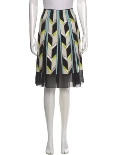 Pre-owned Pucci Silk Knee-length Skirt In Black